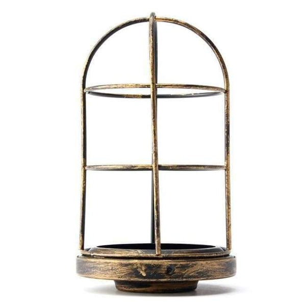 Planet Gates Golden C Smuxi Retro Vintage Industrial Lamp Covers Pendant Trouble Light Bulb Guard Wire Cage Ceiling Hanging Bars Cafe Lamp Shade