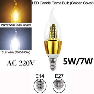 Planet Gates Golden candle E14 / 3W / Cold White LED Corn Bulb Lamp E27 E14 110V 220V SMD5730 3W 7W 12W 15W 18W Light Bulbs Lampada LED Diode Lamps Energy Saving Light for Home