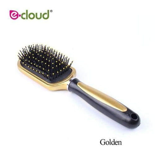 Planet Gates Golden Color 1pcs Hair Care Massage Hair Dressing Styling Comb Plastic Paddle Women Anti-static Brush Tangle Wet & Dry Salon Hair Brush