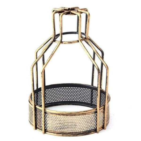 Planet Gates Golden D Smuxi Retro Vintage Industrial Lamp Covers Pendant Trouble Light Bulb Guard Wire Cage Ceiling Hanging Bars Cafe Lamp Shade