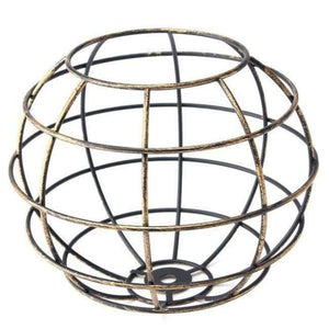 Planet Gates Golden E Smuxi Retro Vintage Industrial Lamp Covers Pendant Trouble Light Bulb Guard Wire Cage Ceiling Hanging Bars Cafe Lamp Shade