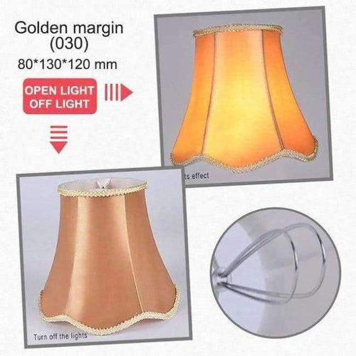 Planet Gates Golden margin Art Deco Ripple Lamp Shades Crystal Chandelier Wall Lamp Fabric Lampshade Nordic Style Modern Lamp Cover for Home Decoration