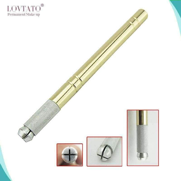 Planet Gates Golden Microblading Pen Sterilized Packing Professional Manual Tatoo Eyebrow Pens Tebori Tools For Microbalding Tattoo Guns 3d