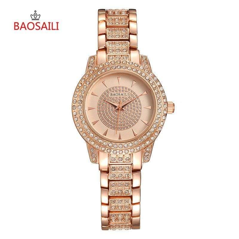 Planet Gates Golden Quartz Watch Women Silver Rose Gold Bracelet Watches Crystal Diamond Dress Ladies Wristwatch Girl Clock 30