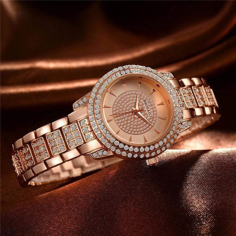 Planet Gates Golden Quartz Watch Women Silver Rose Gold Bracelet Watches Crystal Diamond Dress Ladies Wristwatch Girl Clock 30
