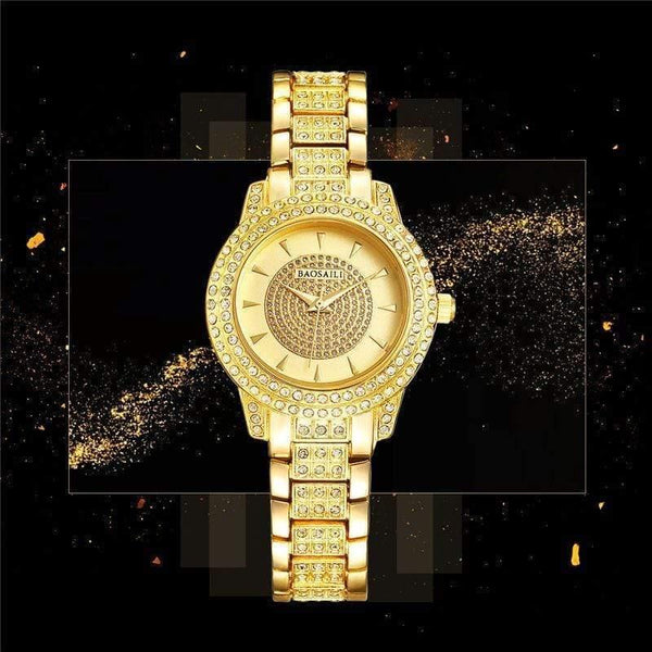 Planet Gates Golden Quartz Watch Women Silver Rose Gold Bracelet Watches Crystal Diamond Dress Ladies Wristwatch Girl Clock 30