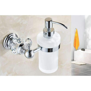 Planet Gates Golden / Russian Federation Liquid Soap Dispensers Luxury Gold Color Soap Dispenser Wall Mounted With Frosted Glass Container bottle Bathroom Products HK-38