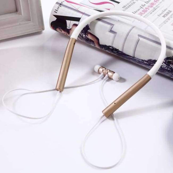 Planet Gates golden Sports Earphone Bluetooth Headphone Sweat Proof Magnetic Earpiece Stereo Wireless Headset for Mobile Phone for iphone