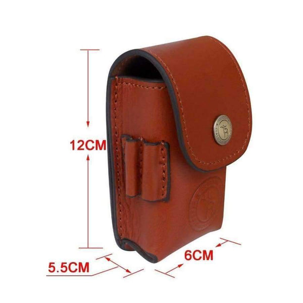 Planet Gates Golf Ball Bag Tee Holder Holds 2 Balls Divot Tool Holder Retro Genuine Leather Pouch