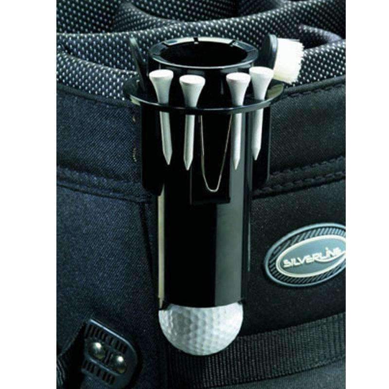 Planet Gates Golf Ball Tee Holder Golf Pro Clip Caddy with Nylon Brush Divot Tool Portable Storage box Golf Cleaning tools with brush