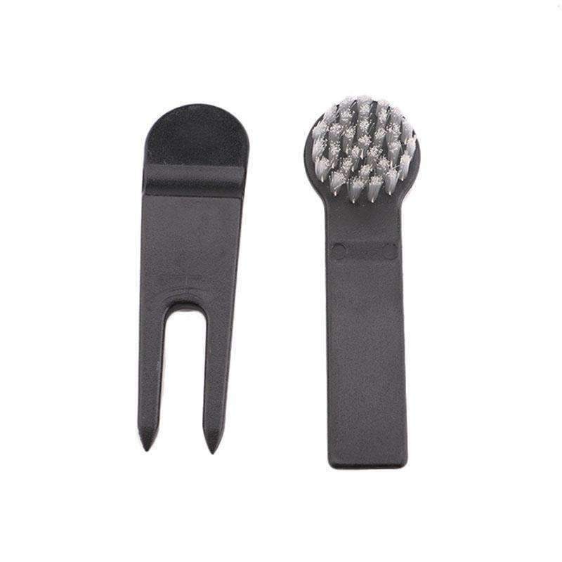 Planet Gates Golf Ball Tee Holder Golf Pro Clip Caddy with Nylon Brush Divot Tool Portable Storage box Golf Cleaning tools with brush
