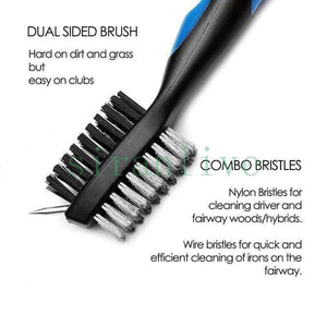 Planet Gates Golf Brush and Club Groove Cleaner 2 Ft Retractable Zip-line Extension Cord and Clip Aluminum Carabiner Lightweight and Stylis