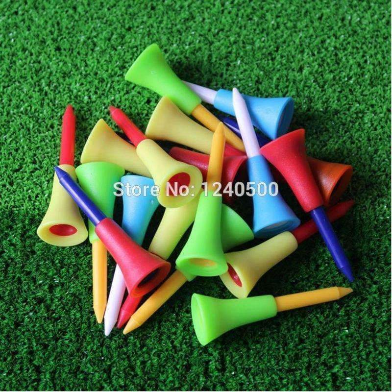 Planet Gates Golf Tools 100pcs 1 4/2'' 56mm Golf Tees Rubber Cushion Top Golf Equipment Muticolor