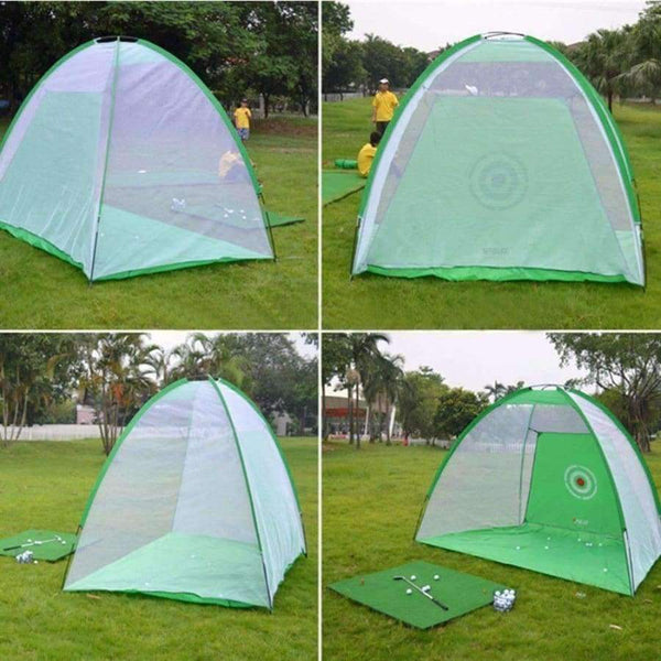Planet Gates Golf Training Aids Indoor/Outdoor Foldable Golf Hitting Cage Garden Grassland Golf Practice Net 200x120x135cm