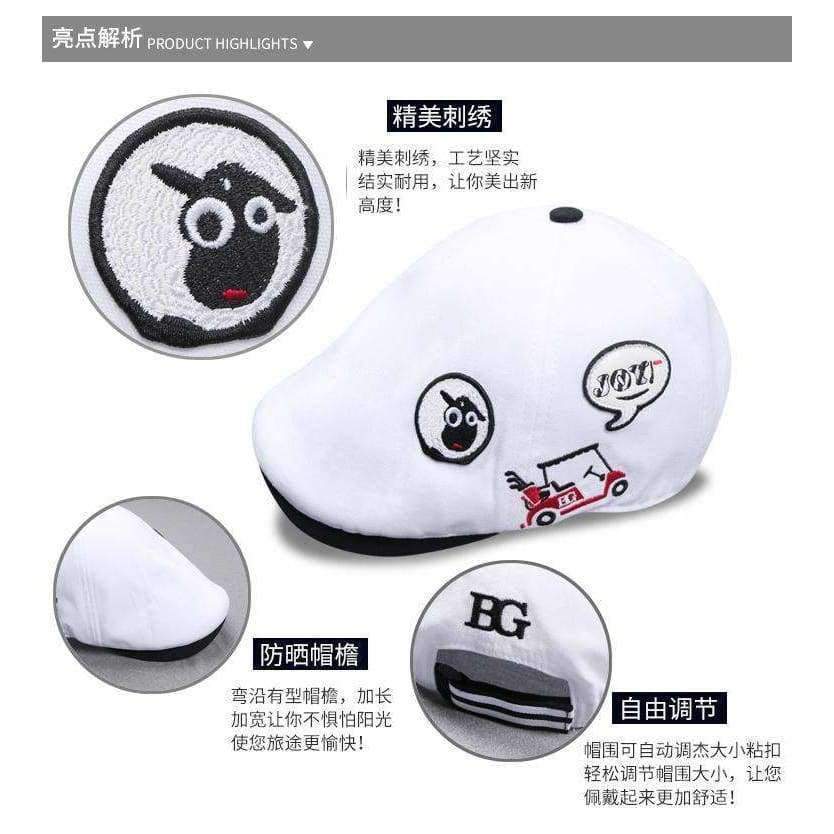 Planet Gates Golf women's sports hat summer sunscreen cap women's beret sports visor cap white casquette