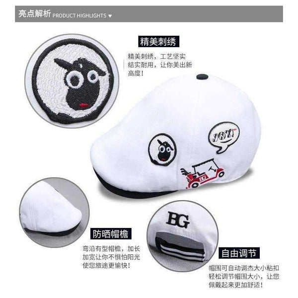 Planet Gates Golf women's sports hat summer sunscreen cap women's beret sports visor cap white casquette