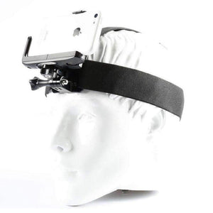 Planet Gates Gopro Head Strap Mount with Phone Clip / Bracket for iPhone Huawei Samsung for Climbing/ skiing/biking Sports 360 Degree Rotated