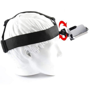 Planet Gates Gopro Head Strap Mount with Phone Clip / Bracket for iPhone Huawei Samsung for Climbing/ skiing/biking Sports 360 Degree Rotated