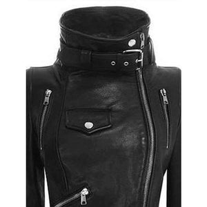 Planet Gates Gothic faux leather coats Women Winter Autumn Fashion Motorcycle Jacket Black  Outerwear faux leather PU Jacket 2018 Coat HOT