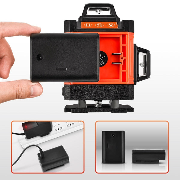 Planet Gates GOXAWEE 360 Laser level 16/12 Lines 3D/4D Self-leveling Nivel Laser Cross Horizontal Vertical Green Beam For Construction Tools