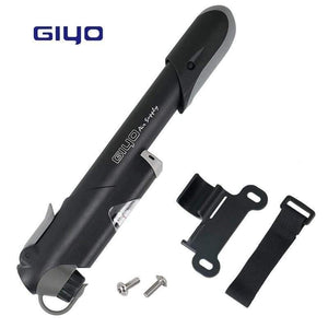 Planet Gates GP-61S Telescopic Bicycle Pump W/in-line Gauge Fits Schrader Presta Cycling MTB Ball Portable Pocket Mini Air Inflator