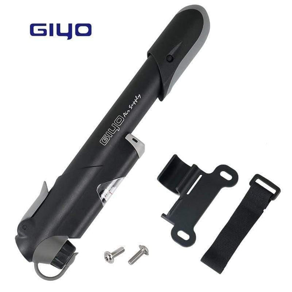 Planet Gates GP-61S Telescopic Bicycle Pump W/in-line Gauge Fits Schrader Presta Cycling MTB Ball Portable Pocket Mini Air Inflator