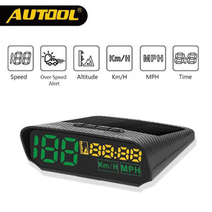 Planet Gates GPS Speedometer Car Head UP Display Auto Electronics Multifunction Digital Speed Altitude Meter Automotive KM/H