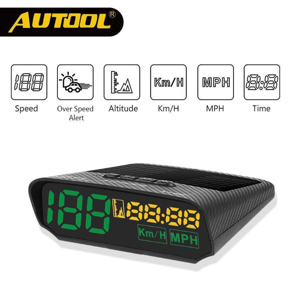 Planet Gates GPS Speedometer Car Head UP Display Auto Electronics Multifunction Digital Speed Altitude Meter Automotive KM/H