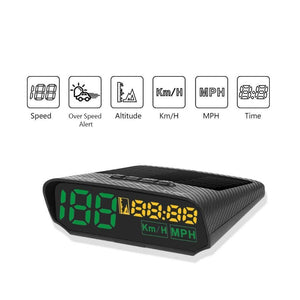 Planet Gates GPS Speedometer Car Head UP Display Auto Electronics Multifunction Digital Speed Altitude Meter Automotive KM/H
