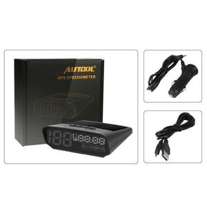 Planet Gates GPS Speedometer Car Head UP Display Auto Electronics Multifunction Digital Speed Altitude Meter Automotive KM/H