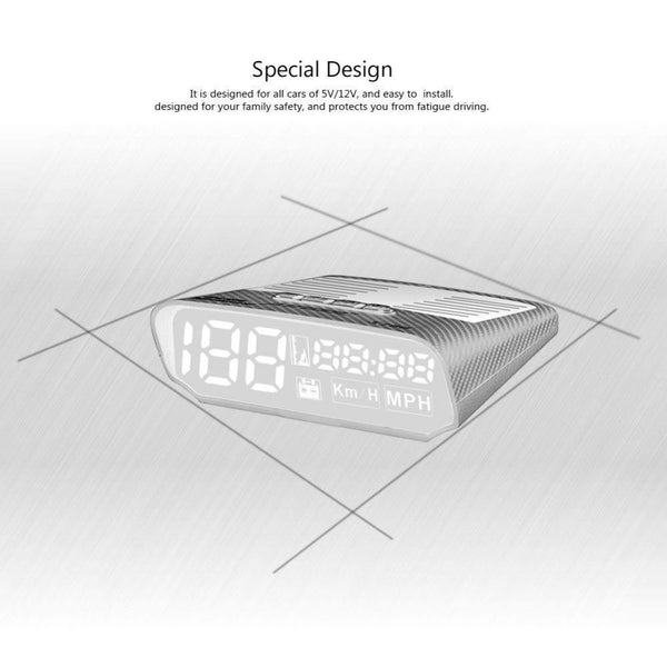 Planet Gates GPS Speedometer Car Head UP Display Auto Electronics Multifunction Digital Speed Altitude Meter Automotive KM/H