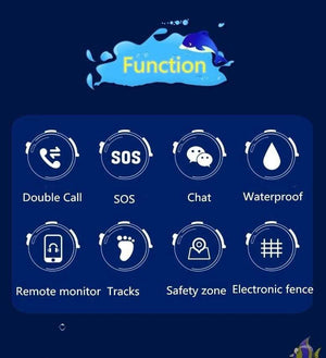 Planet Gates GPS Tracker Watch For Kids Swim touch screen SOS Emergency Call Location smart watch DF25 Wearable Children's watch