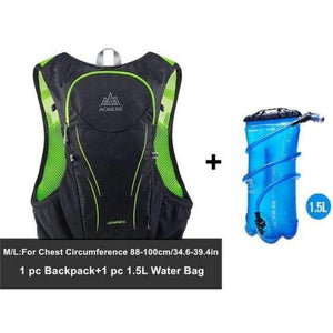 Planet Gates Gr ML BP Waterbag Trail Running Backpack Outdoor Sports Hiking Camping Backpack 5L Marathon Running Hydration Vest Pack For 1.5L Water Bag