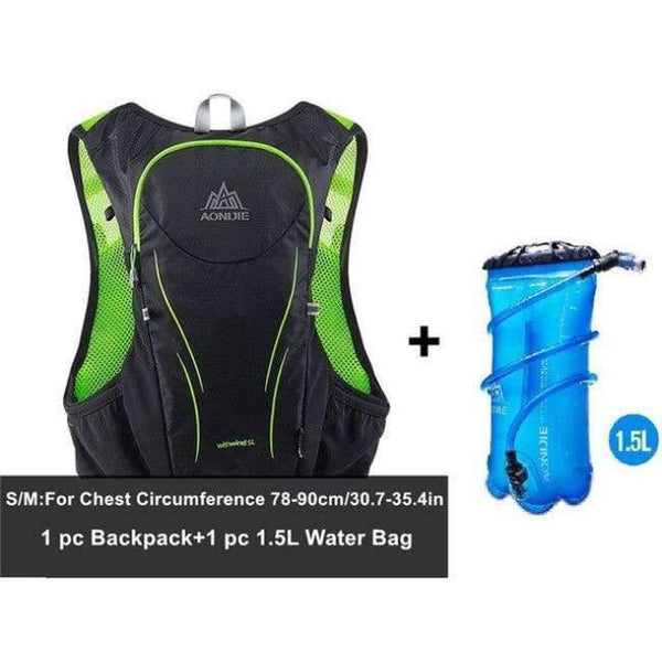 Planet Gates Gr SM BP Waterbag Trail Running Backpack Outdoor Sports Hiking Camping Backpack 5L Marathon Running Hydration Vest Pack For 1.5L Water Bag