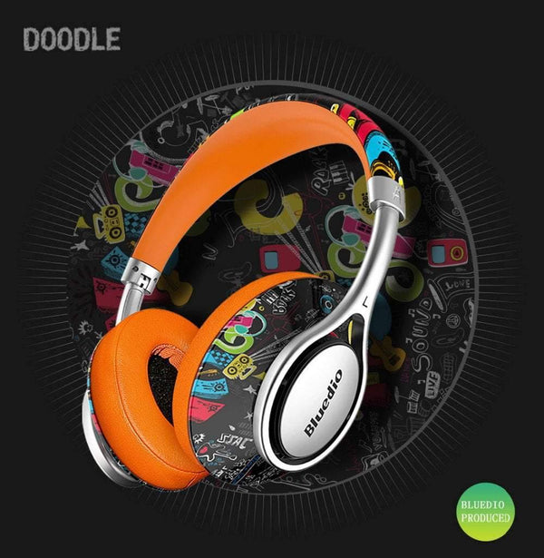 Planet Gates graffiti / China Bluedio A2 Bluetooth Headphones/Headset Fashionable Wireless Headphones for phones and music