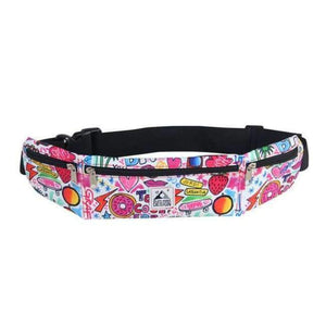 Planet Gates Graffiti Waterproof Running Waist Bag Sport Pack Water Bottle Jogging Running Belt Bag Mobile Phone  Music Women Men Accessories