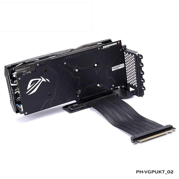 Planet Gates Graphics Card Vertical Support GPU Bracket Kit, 7 PCI Slots For 7 PCI PC Chassis Case. Holder + PCI-E 16 Extenstion Riser Cable