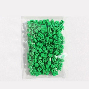 Planet Gates Grass green 200pcs Mini Building Blocks DIY Brick 1x1Dots 200PCS 25Colors Educational Games Toys for Children Compatible with brands blocks