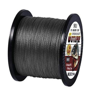 Planet Gates gray / 0.10MM - 5.5KG Braided Fishing Line Multifilament 500M 4 Strands Cord Carp Fishing Lines For Freshwater and Saltwater 8-80 LB