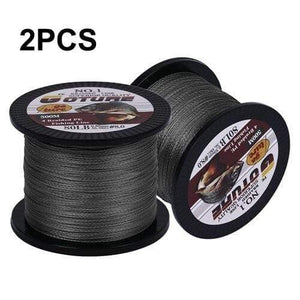 Planet Gates Gray / 0.4 2pcs 500M PE Braided Fishing Line Multifilament 4 Strands Fishing Cord Carp Fishing Lines 12-80LB 6 Colors