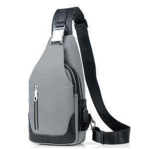 Planet Gates Gray / 0 Crossbody Bags Men Chest Pack Unisex USB Charge Anti Theft Messengers Bag Trip Waterproof Shoulder Bag