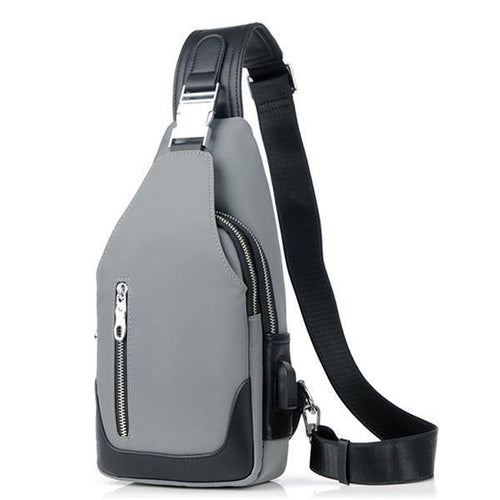 Planet Gates Gray / 0 Crossbody Bags Men Chest Pack Unisex USB Charge Anti Theft Messengers Bag Trip Waterproof Shoulder Bag