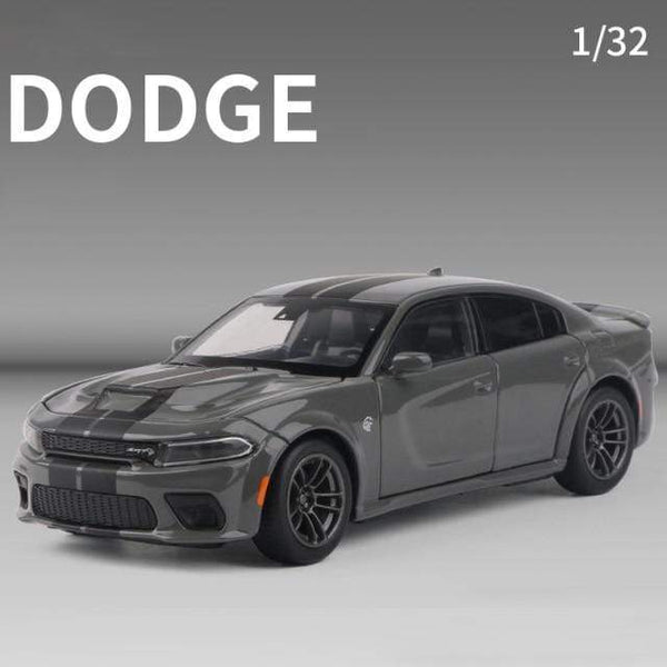 Planet Gates Gray 1:32 Dodge Charger SRT Hellcat Simulation car of Model Alloy Toy car muscle vehicle children Classic Metal Cars birthday gifts
