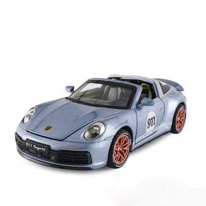 Planet Gates Gray 1:32 Porsche 911 Targa 4S Alloy Car Model Diecast & Toy Vehicles Metal Toy Car Model Collection High Simulation Childrens Gift