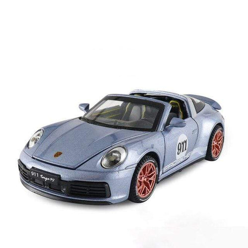 Planet Gates Gray 1:32 Porsche 911 Targa 4S Alloy Car Model Diecast & Toy Vehicles Metal Toy Car Model Collection High Simulation Childrens Gift