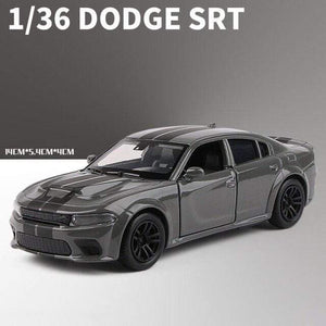 Planet Gates Gray 1:36 Dodge Charger SRT Hellcat Simulation Car of Model Alloy Toy Car Muscle Vehicle Children Classic Metal Cars Birthday Gifts
