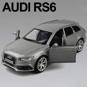 Planet Gates Gray 1:36 Scale Audi RS6 Station wagon Diecast Alloy Metal Luxury Car Model Pull Back Car For Children Toys With Collection