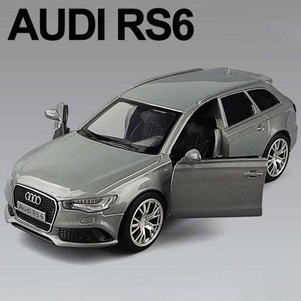Planet Gates Gray 1:36 Scale Audi RS6 Station wagon Diecast Alloy Metal Luxury Car Model Pull Back Car For Children Toys With Collection