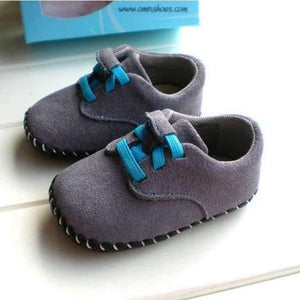 Planet Gates gray / 1.5 Genuine Leather Shoes Indoor Baby Shoes Boys Girls Soft Anti-skid Toddler Shoes Fashion Light Blue First Walkers