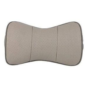 Planet Gates Gray 1 pc top layer leather car Headrest support neck/Auto seat safety pillow cowhide/ O SHI CAR pillow protection cervical spine